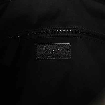 Saint Laurent Calfskin Crocodile Embossed Monogram Large Niki Shopping Bag Black 6 of 13
