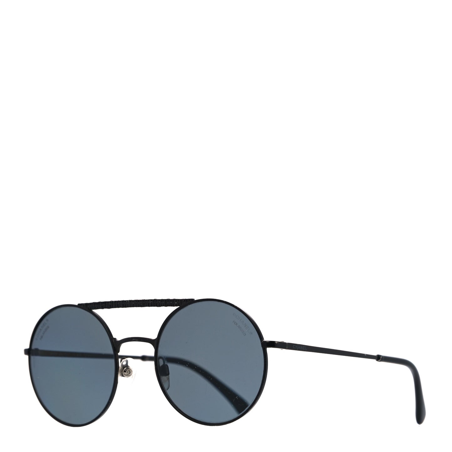 Metal Winter Round Sunglasses 4232 Black