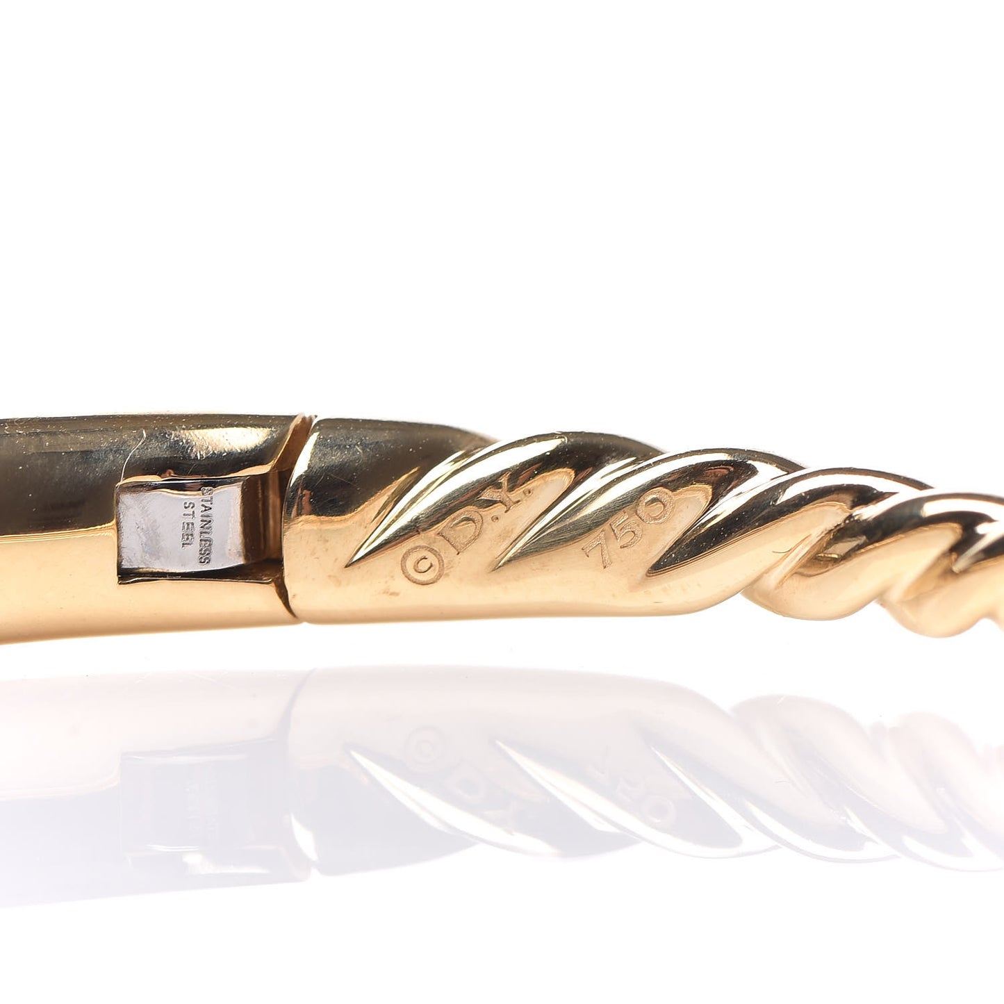 18K Yellow Gold 6.5mm Pure Form Smooth Bracelet