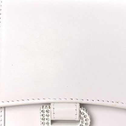 Balenciaga Shiny Box Calfskin Strass Hourglass Chain Bag White 9 of 14