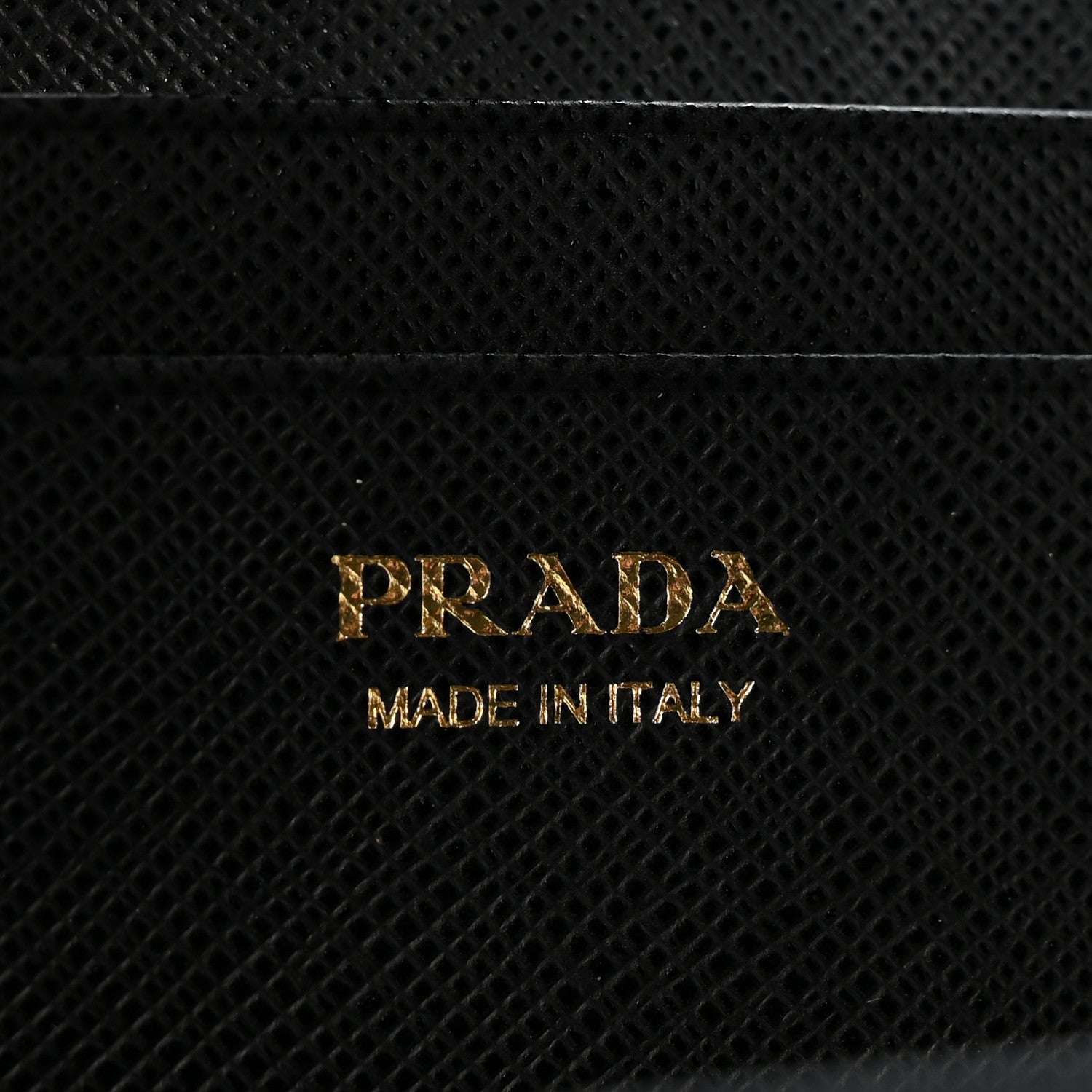 Prada Saffiano Metal Coin Case Card Holder Black 6 of 9