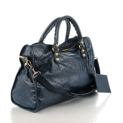 Balenciaga Agneau Giant 12 Gold Hardware City Bleu Obscur 3 of 8