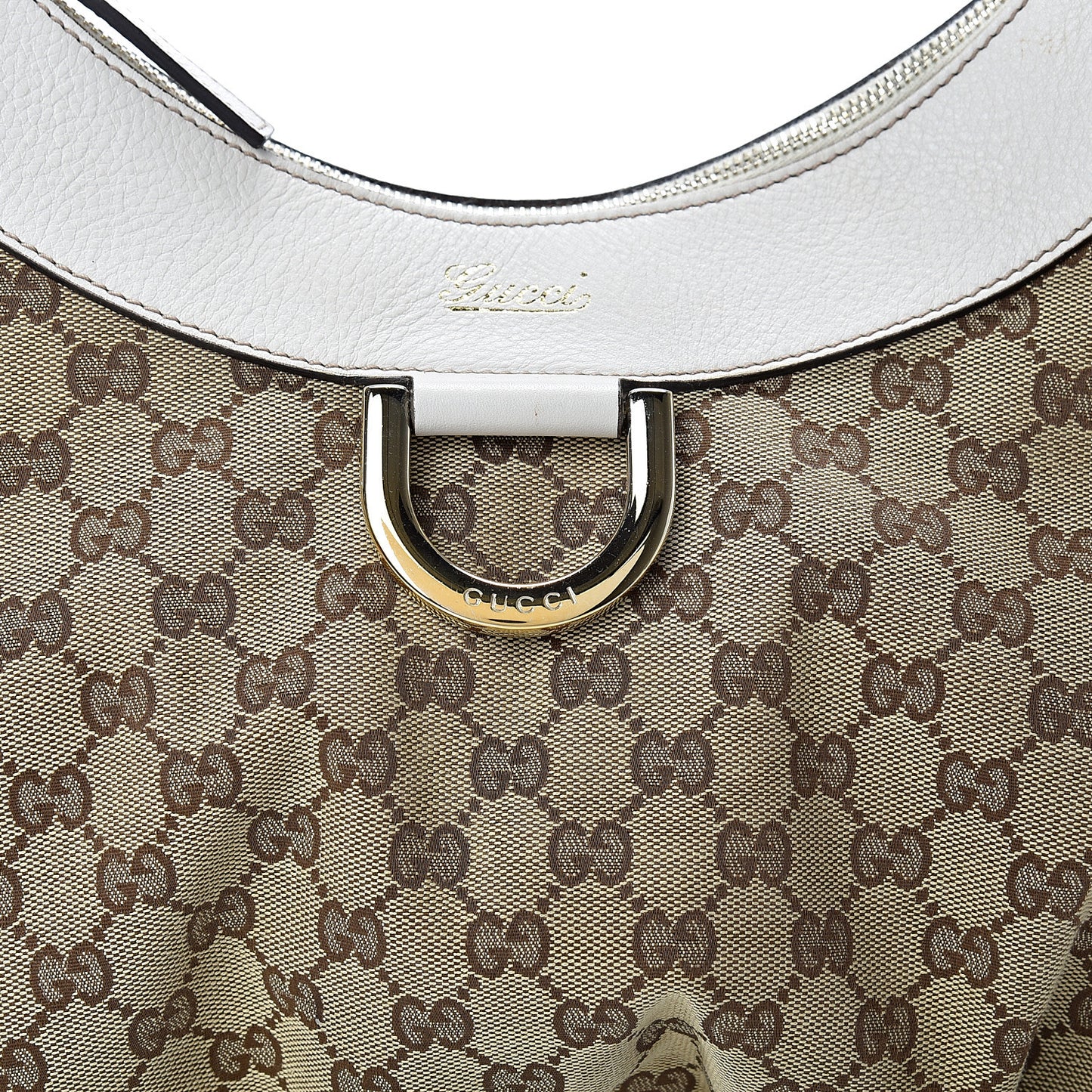 Monogram Large D Gold Hobo Off White