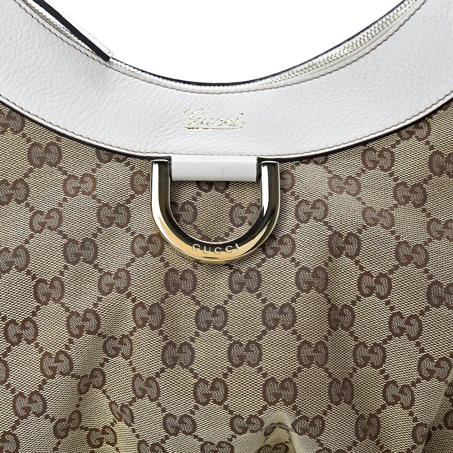 Gucci Monogram Large D Gold Hobo Off White 7 of 14