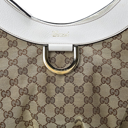 Gucci Monogram Large D Gold Hobo Off White 7 of 14