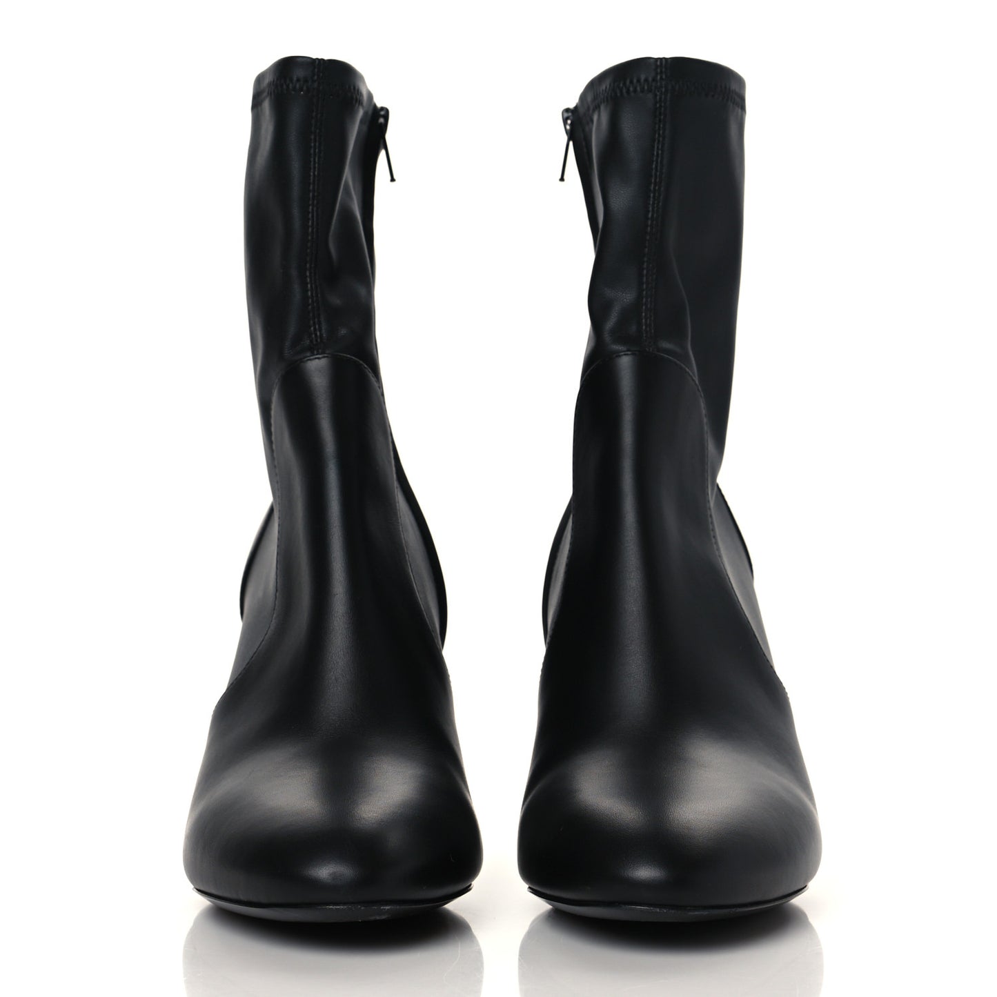Calfskin Silhouette Ankle Boots 38 Black