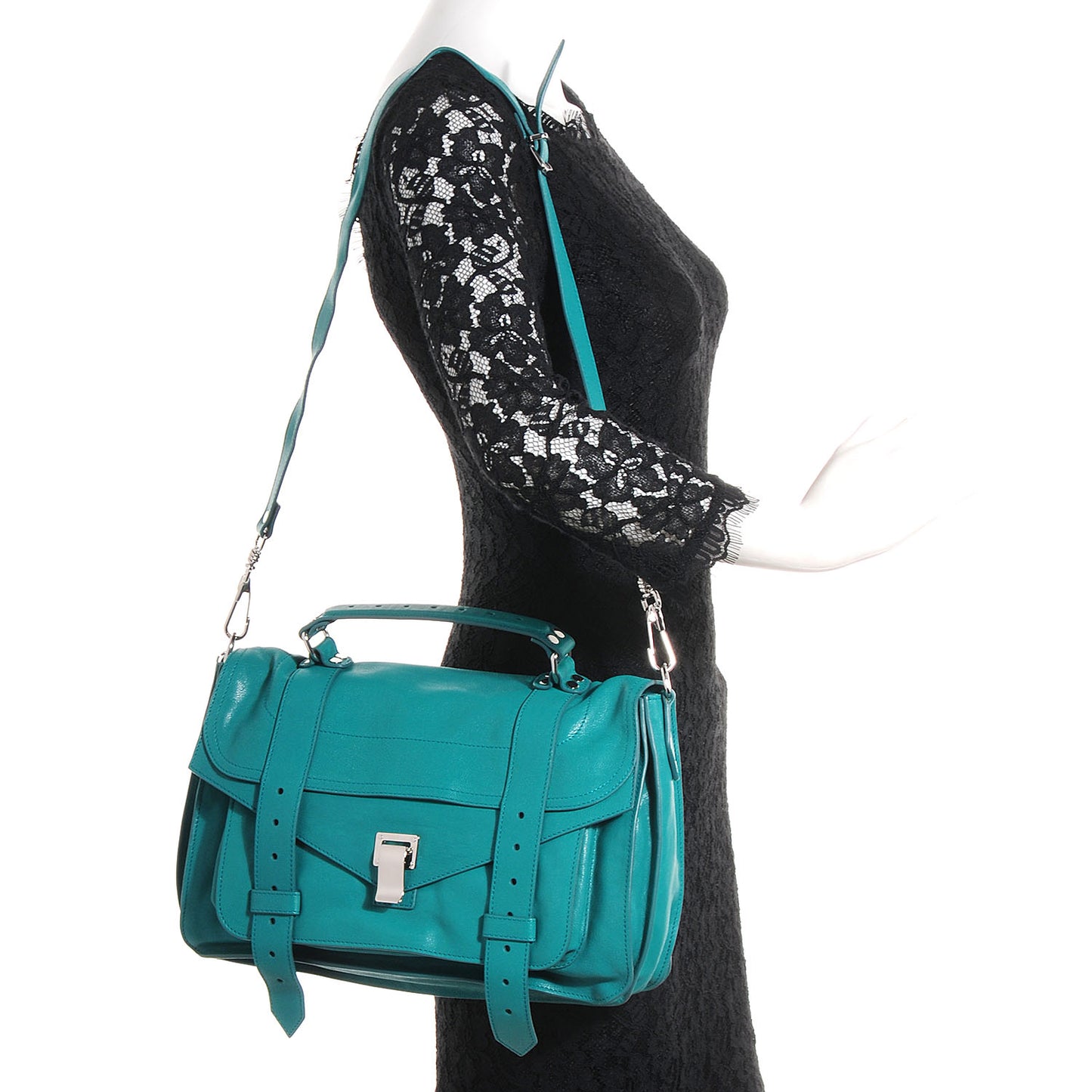 Lambskin PS1 Medium Satchel Emerald