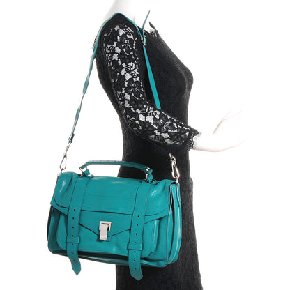 Proenza Schouler Lambskin PS1 Medium Satchel Emerald 2 of 16