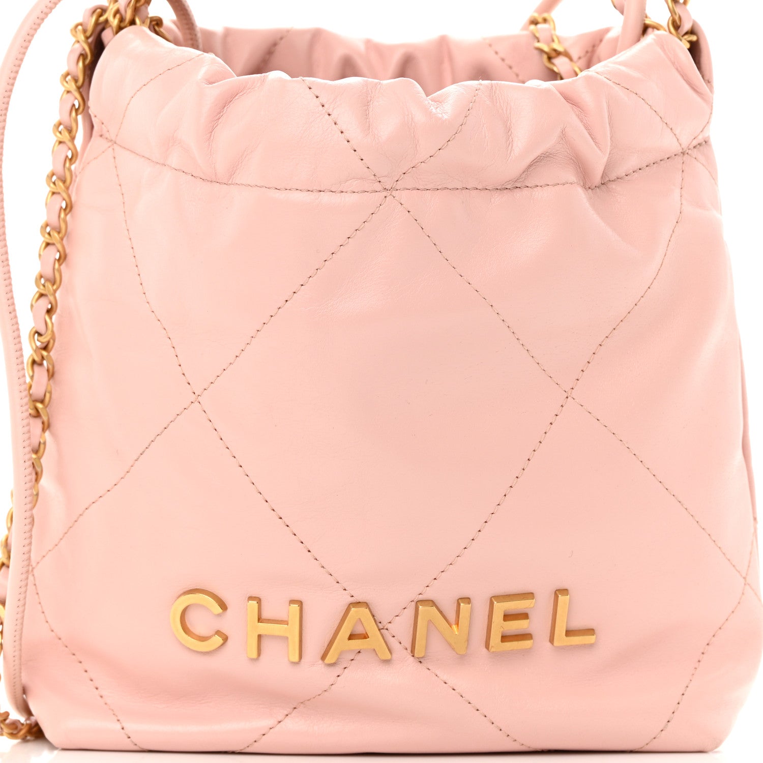 Chanel Shiny Calfskin Quilted Mini Chanel 22 Rose Clair 8 of 12