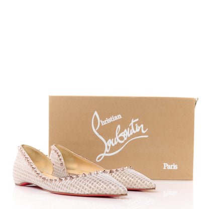 Christian Louboutin Lurex Irishell Flats 39 Nude 8 of 8