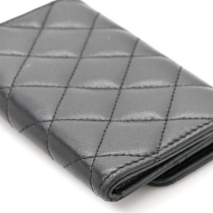 Chanel Lambskin Quilted Flap Card Holder Black 9 of 11