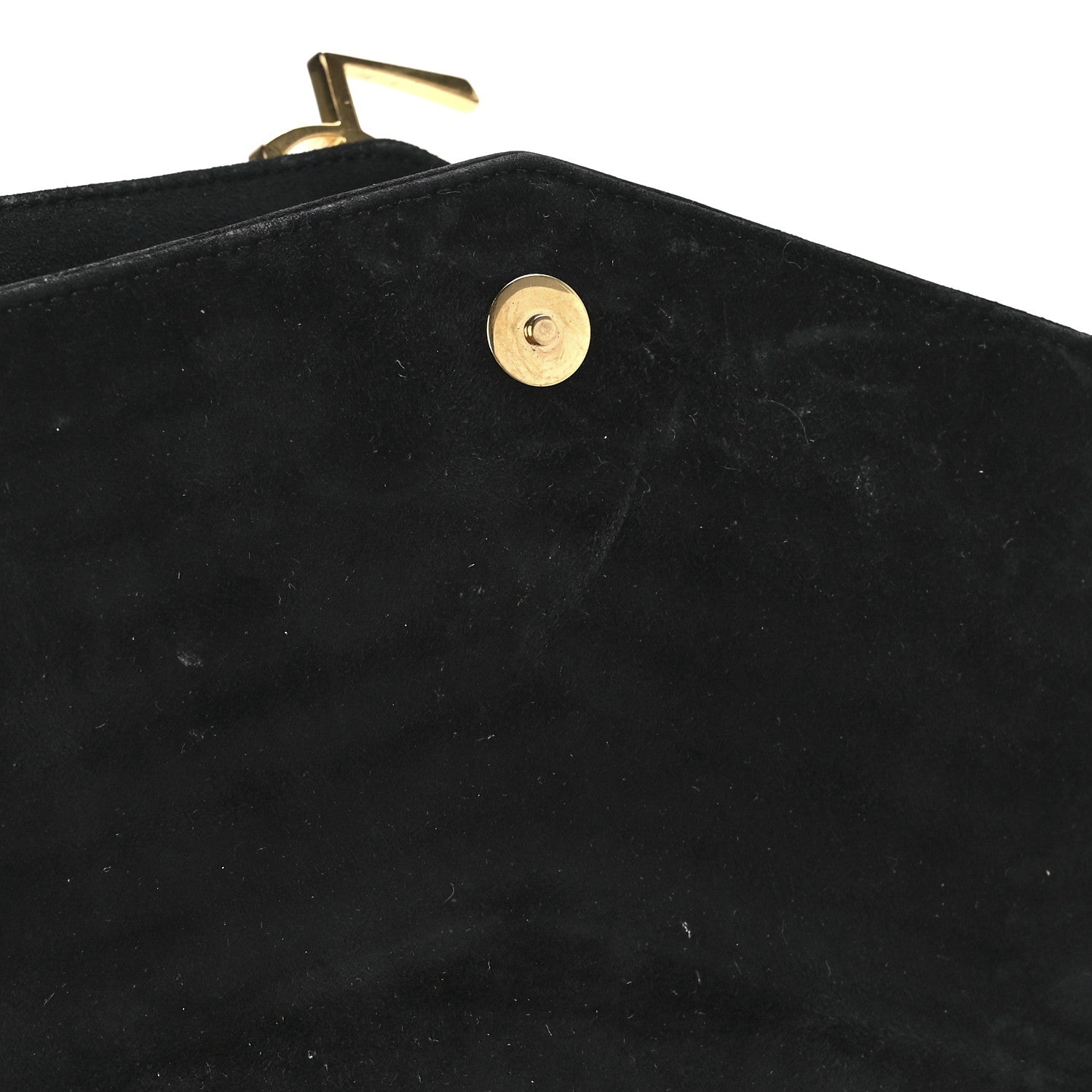 Saint Laurent Suede Matelasse Chevron Monogram Medium Sulpice Black 14 of 14