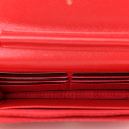 Chanel Caviar Quilted Wallet On Chain WOC Red 5 of 11