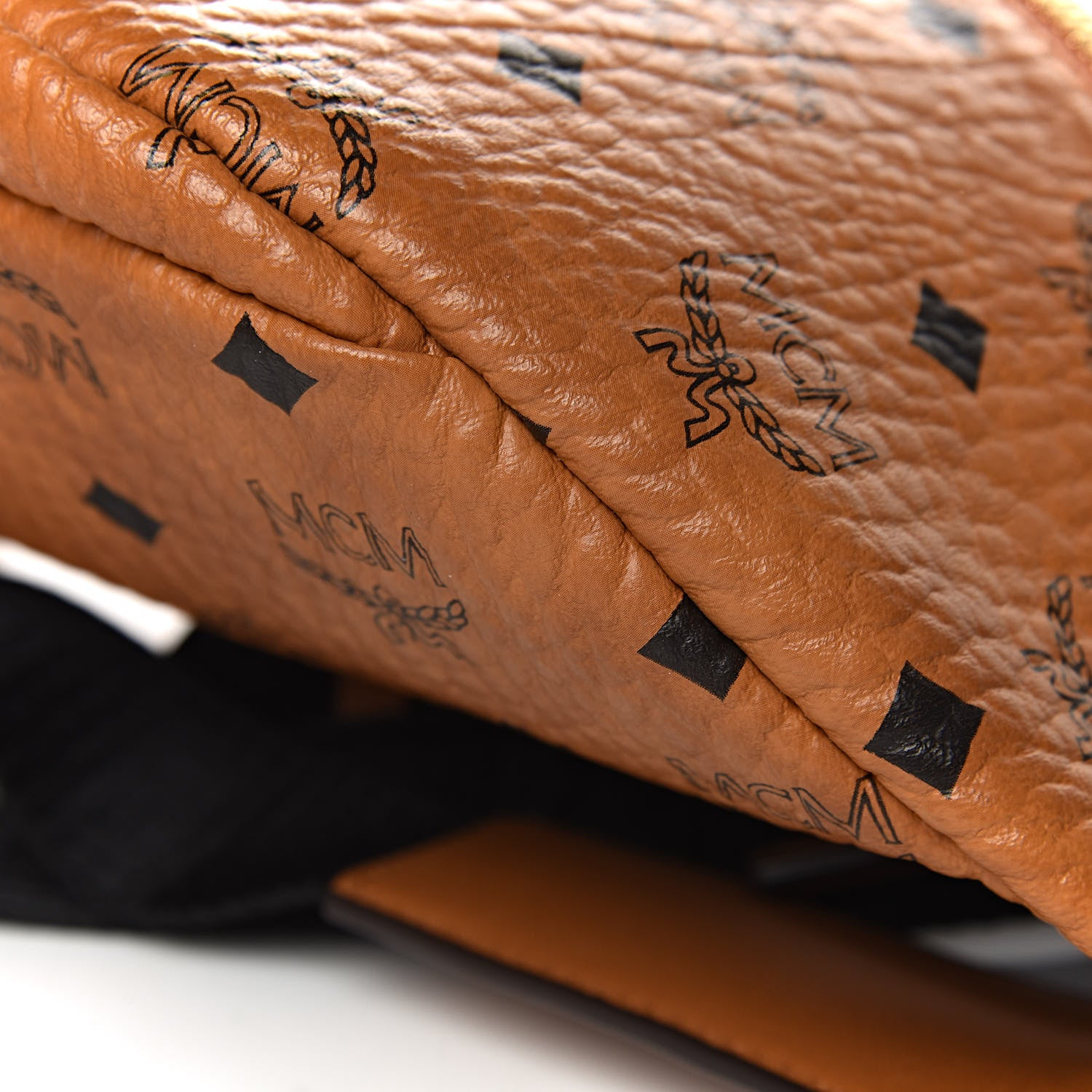 MCM Visetos Stark Belt Bag Cognac 7 of 8
