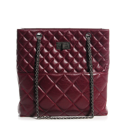 Chanel Aged Calfskin Reissue 2.55 Tote Dark Red 1 of 7
