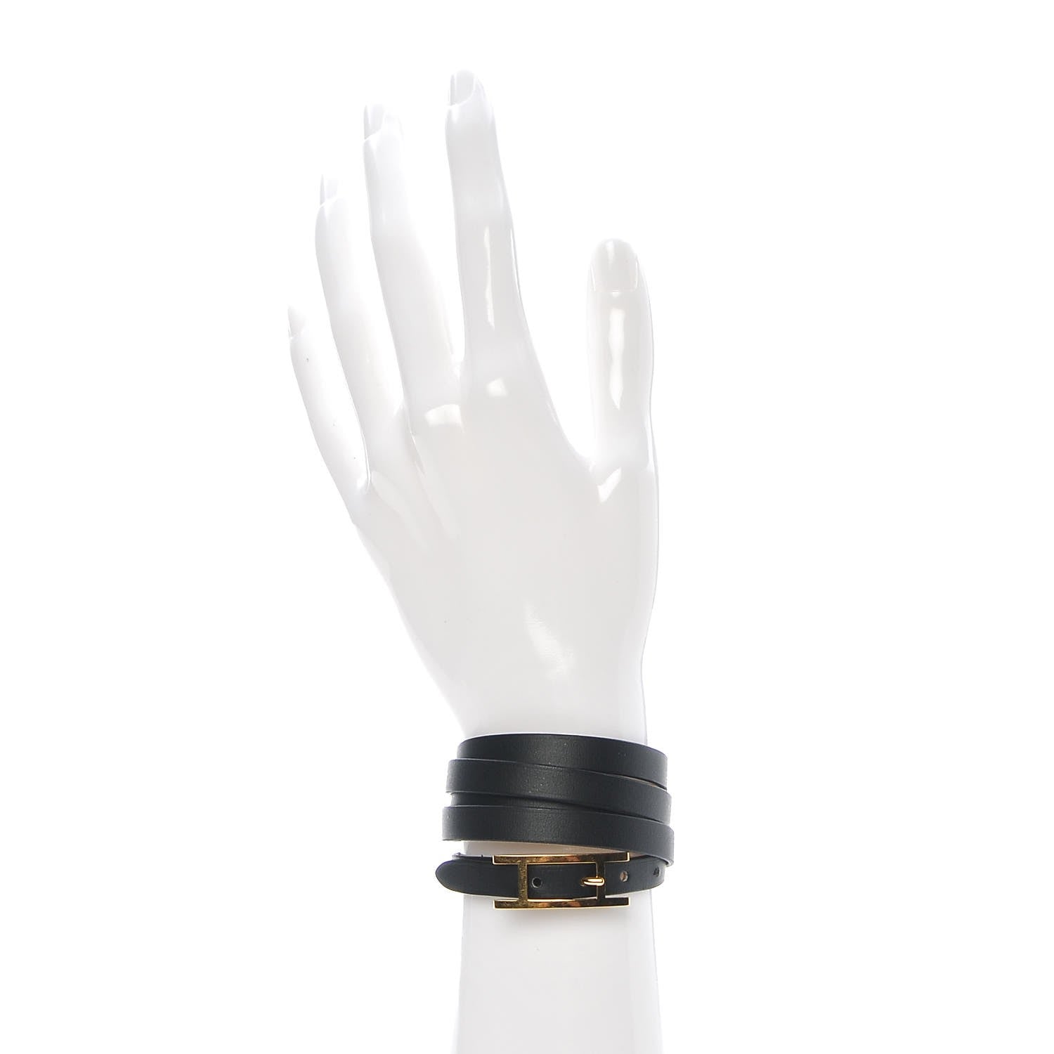 Hermes Chamonix Hapi 3 MMTriple Tour Bracelet GM Black 2 of 8