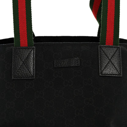 Gucci GG Monogram Small Web Handle Bucket Tote Black 8 of 11