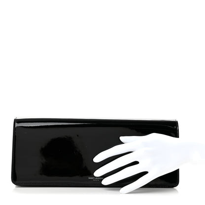 Saint Laurent Patent Calfskin Clutch Black 2 of 11