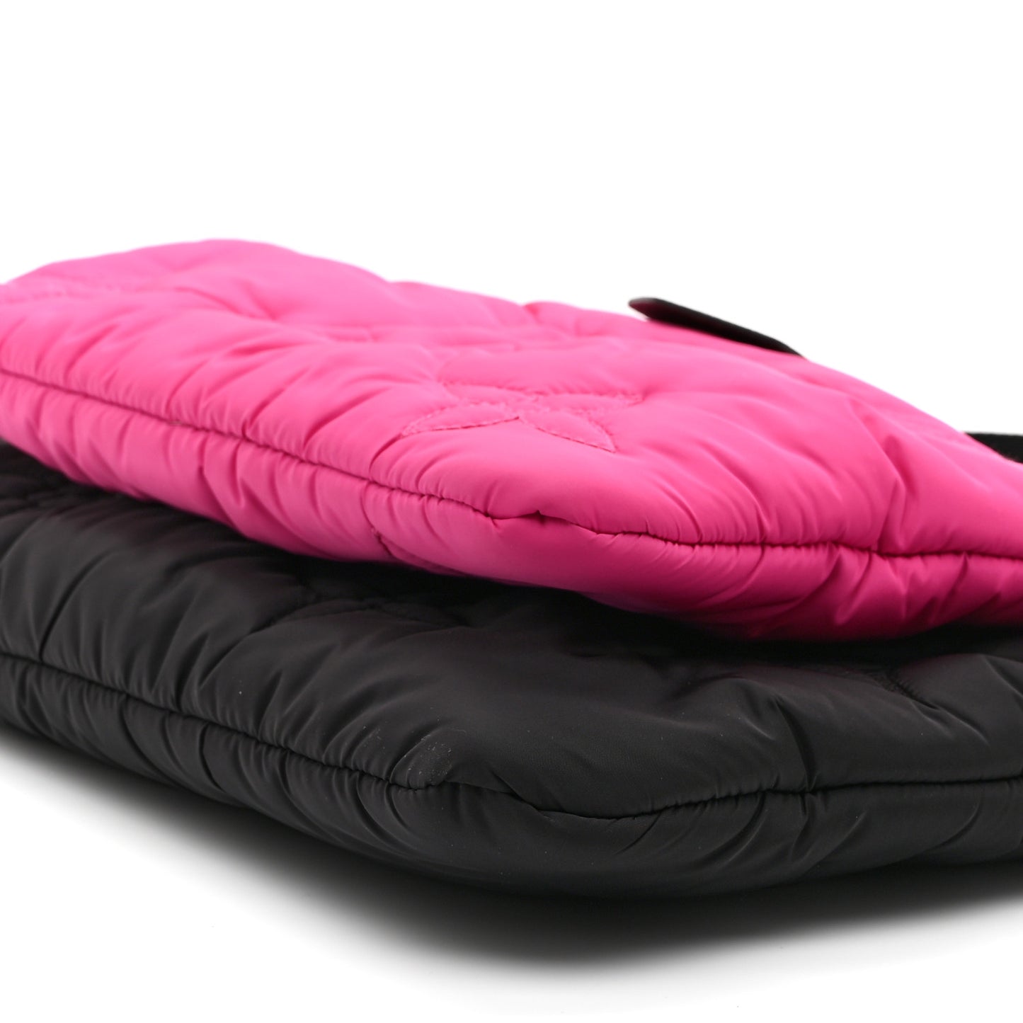 Econyl Monogram Pillow Maxi Multi Pochette Accessories Black Fuchsia