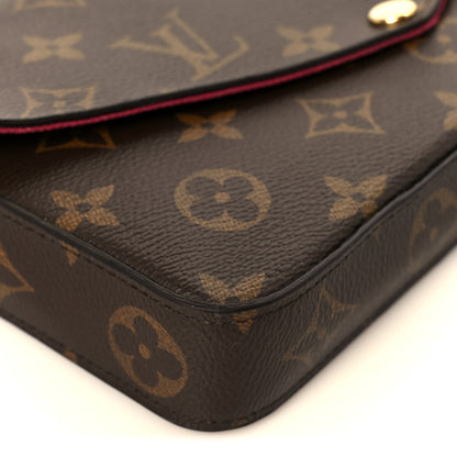 Louis Vuitton Monogram Pochette Felicie Chain Wallet Fuchsia 15 of 17