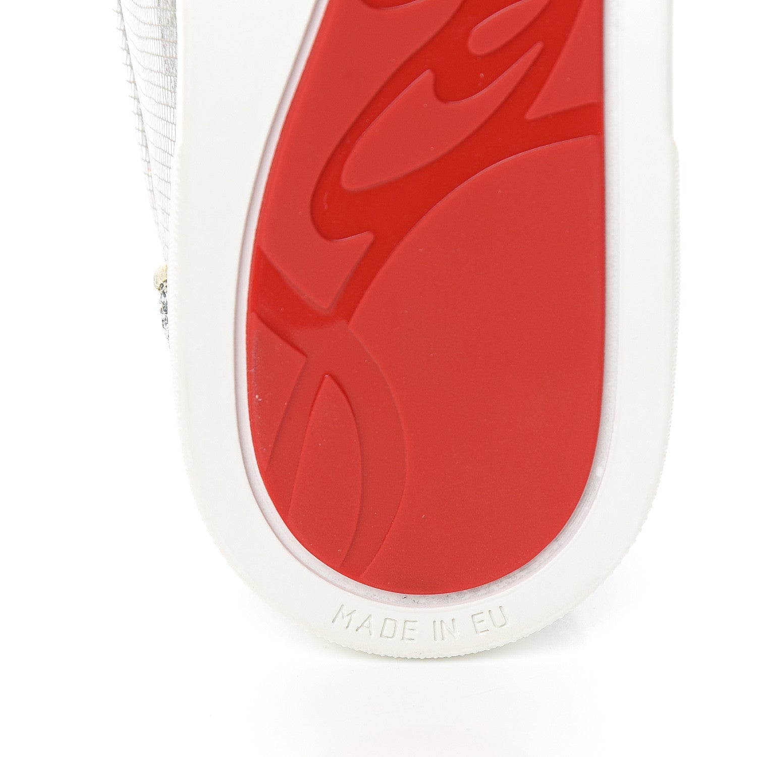 Christian Louboutin Glitter Aliglitter Specchio Women Seava Flat Sneakers 39.5 Silver 7 of 9