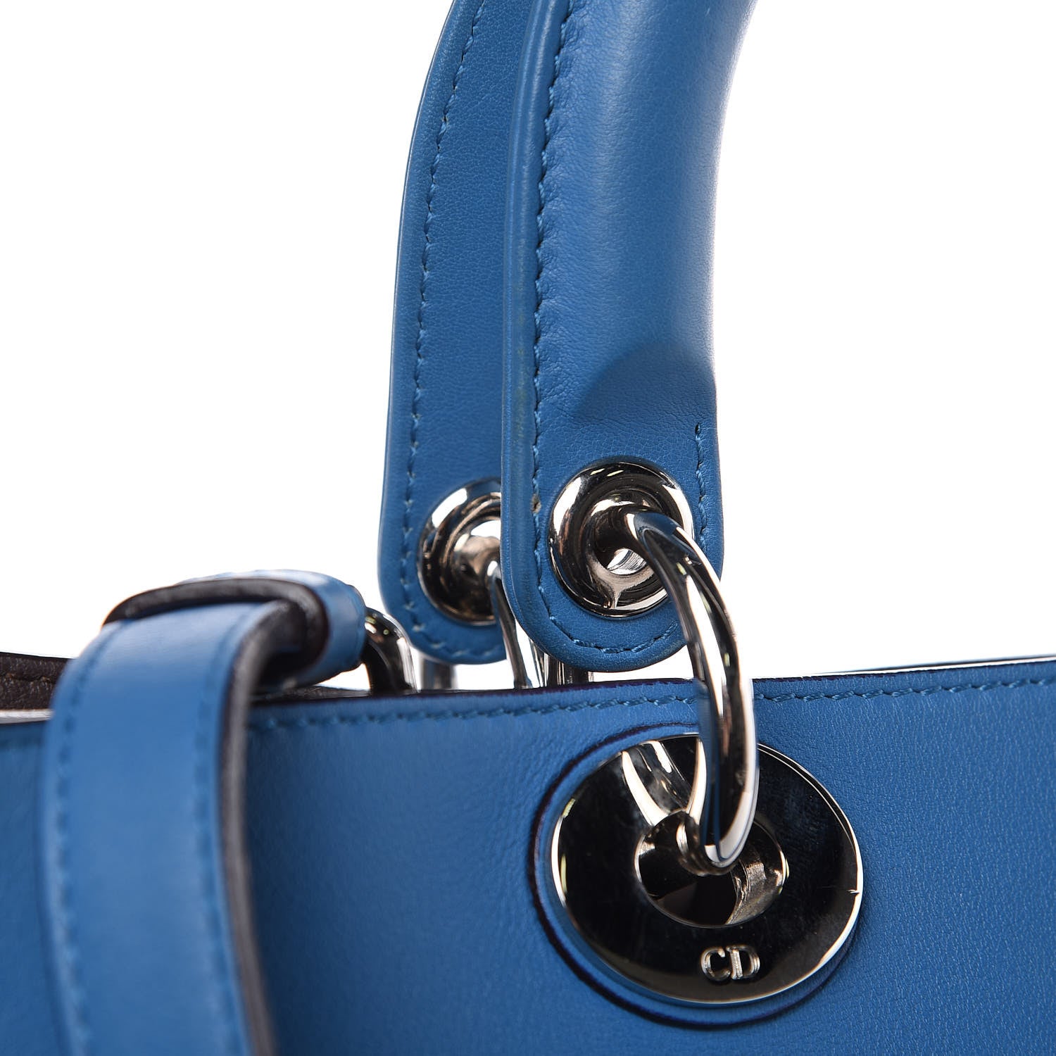 Christian Dior Smooth Calfskin Medium Diorissimo Tote Blue 11 of 13