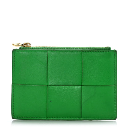 Bottega Veneta Nappa Maxi Intrecciato Zip Card Holder Parakeet 1 of 9