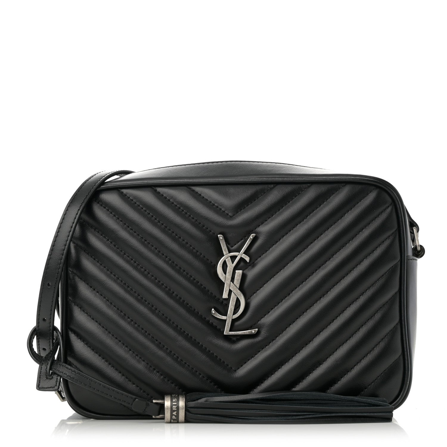 Saint Laurent Calfskin Matelasse Monogram Lou Camera Bag Black 1 of 11
