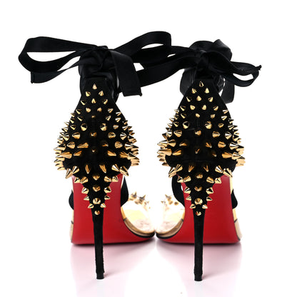 Christian Louboutin PVC Specchio Nappa Laser Barbarissima Sandals 38.5 Black 5 of 16
