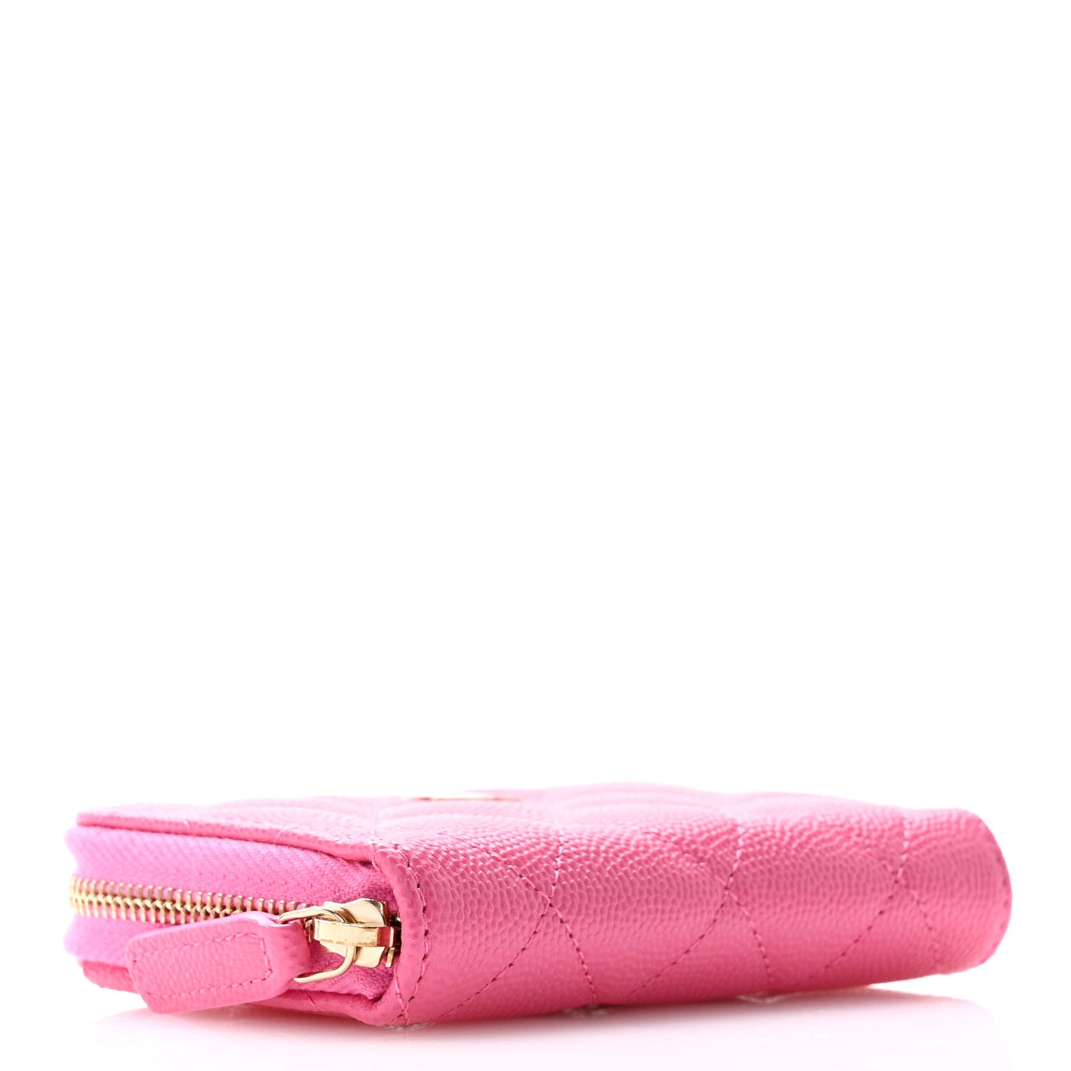 Chanel Caviar Quilted Zip Coin Purse Pink 4 of 8