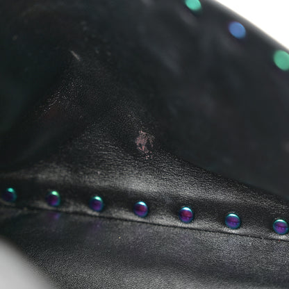 Valentino Garavani Lambskin Oil Slick Small Rockstud Spike Shoulder Bag Black 11 of 13
