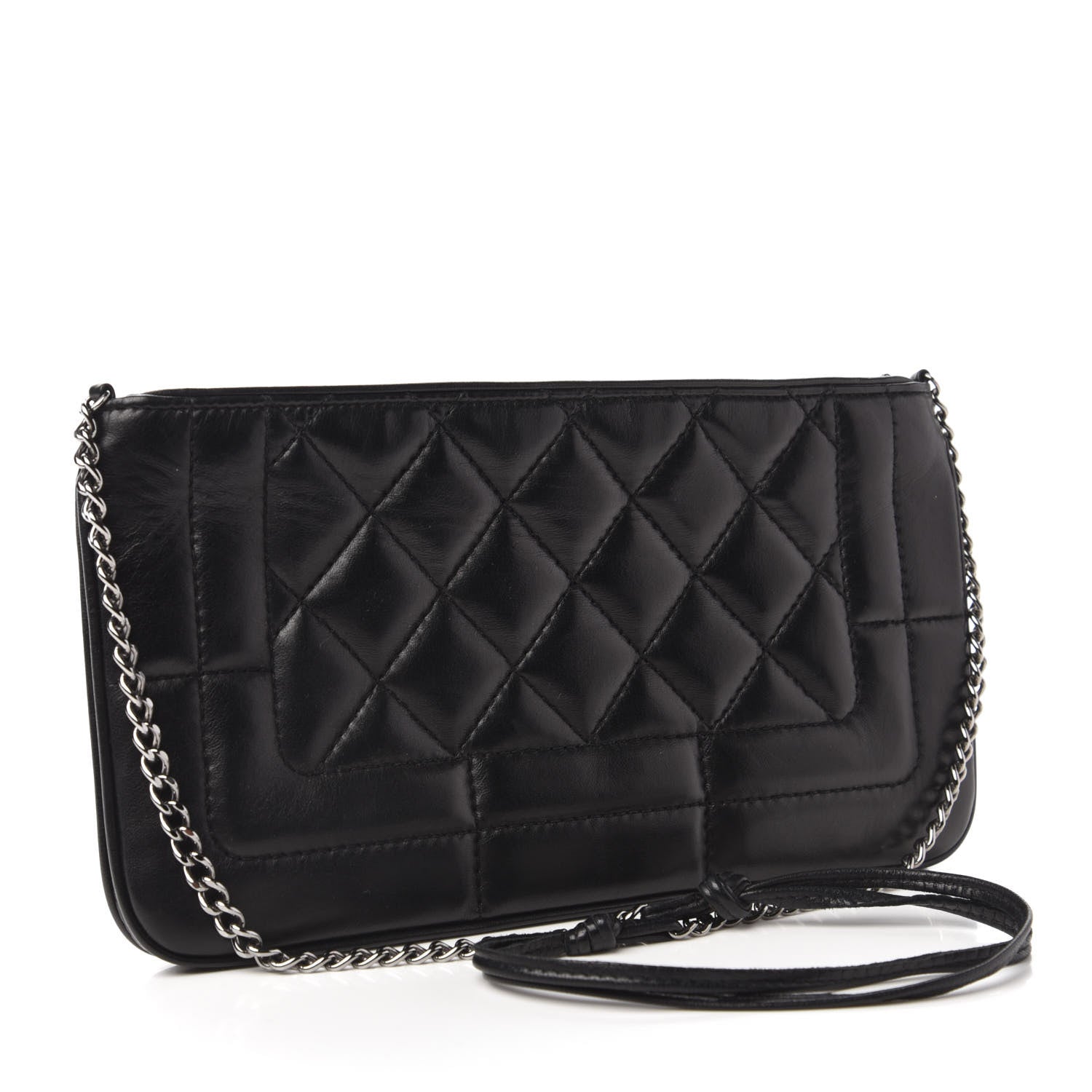 Chanel Lambskin Quilted CC Tassel Shoulder Bag Black 3 of 10