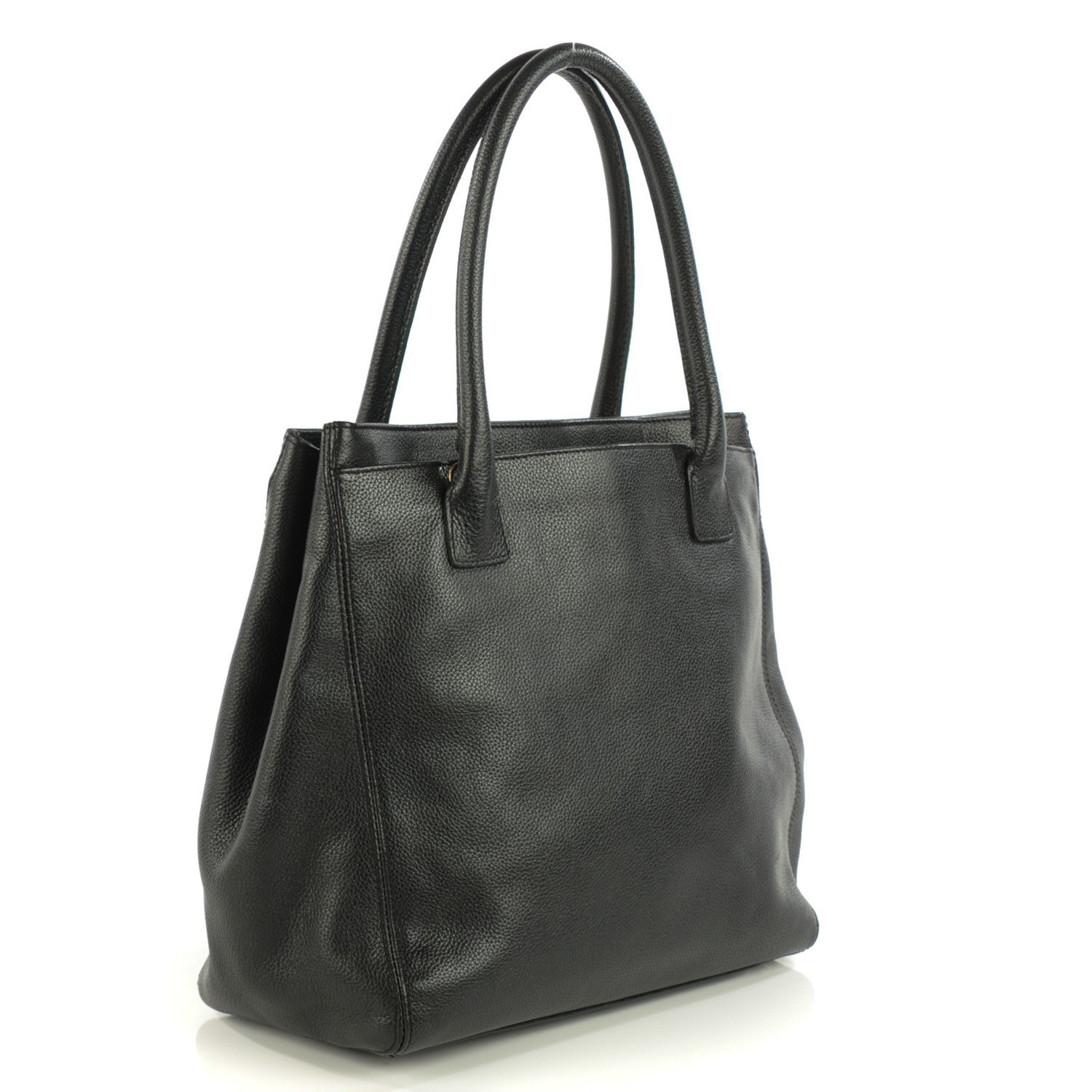 Chanel Calfskin Tall Cerf Tote Black 2 of 7