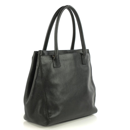 Chanel Calfskin Tall Cerf Tote Black 2 of 7
