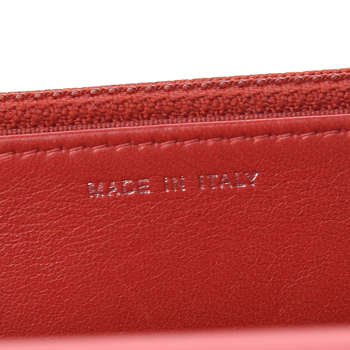Lambskin Chevron Quilted Wallet On Chain WOC Red