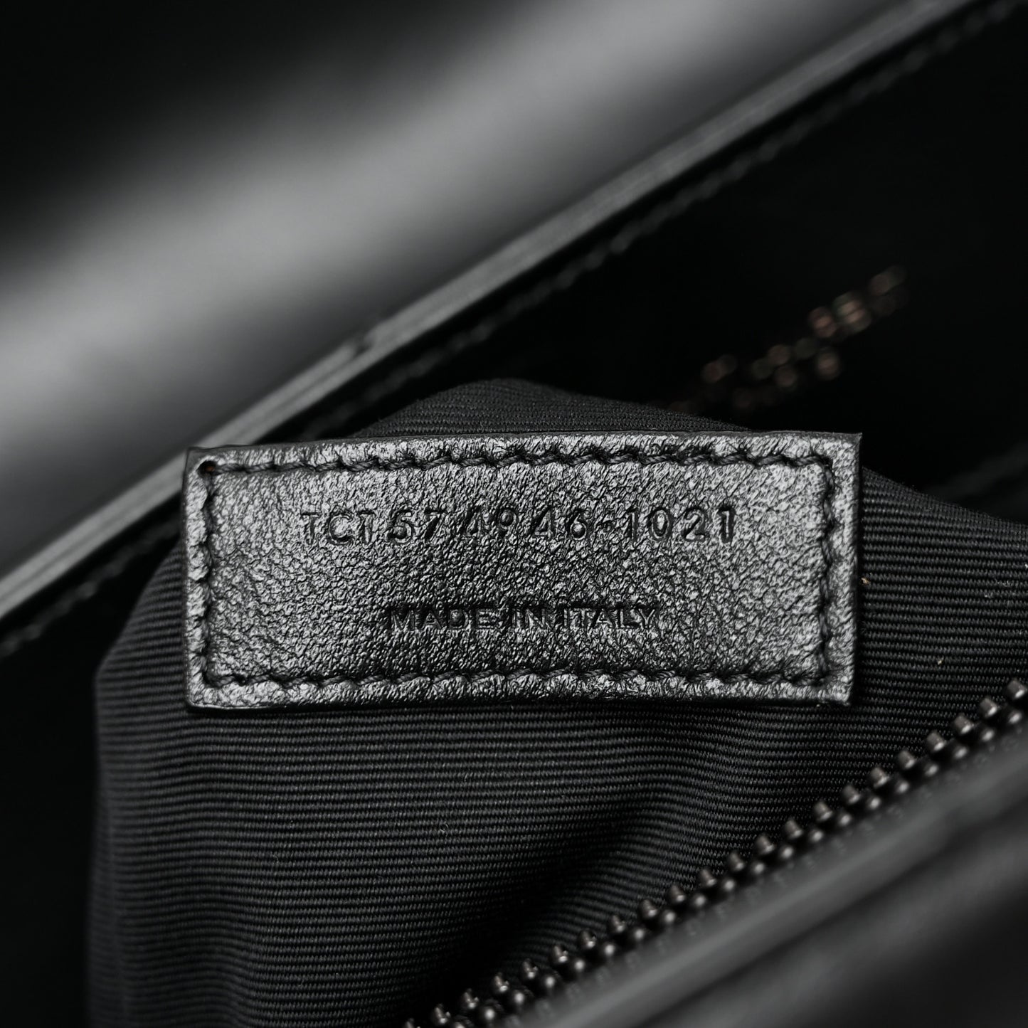 Calfskin Y Quilted Monogram Monochrome Medium Loulou Chain Satchel Black
