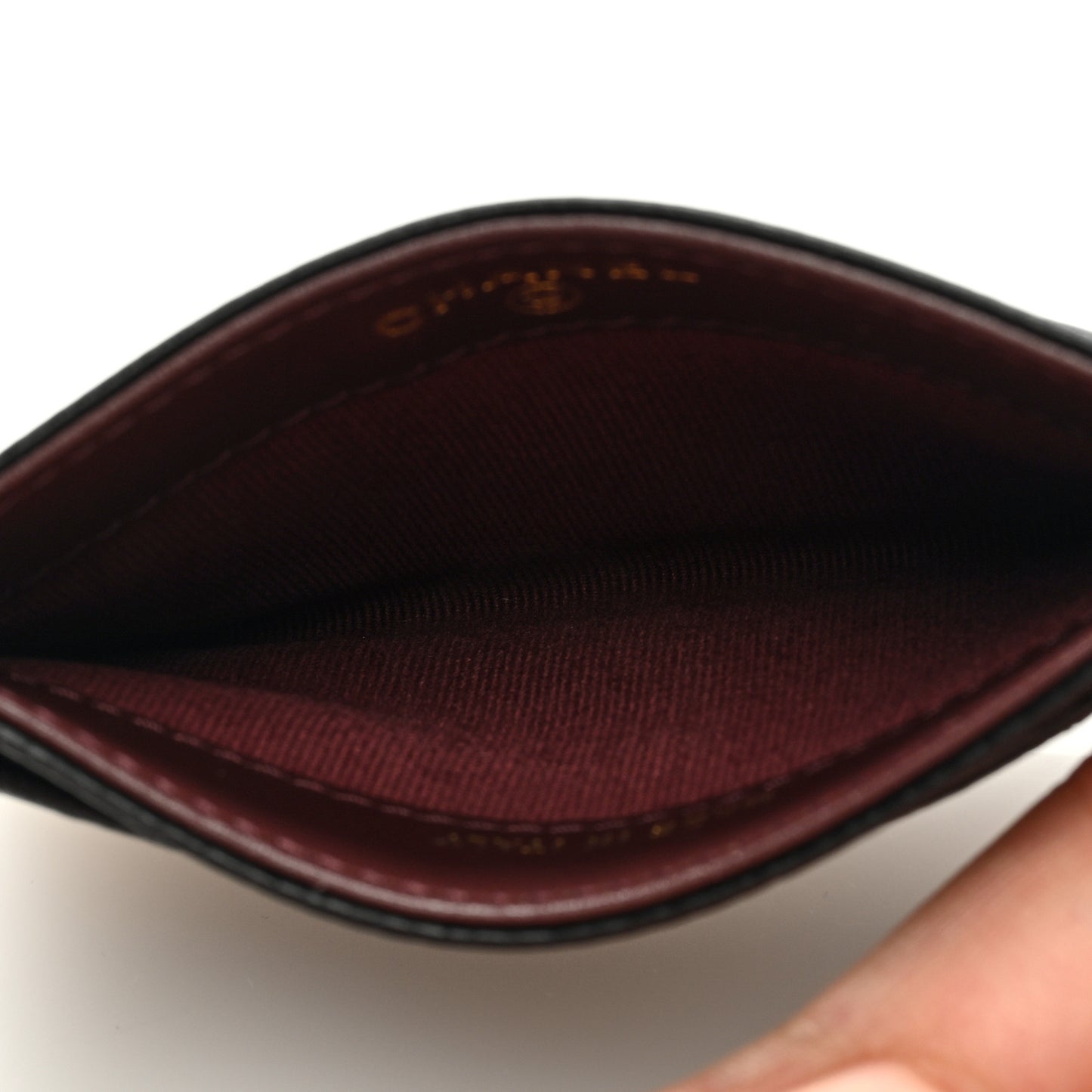 Caviar Quilted Card Holder Black