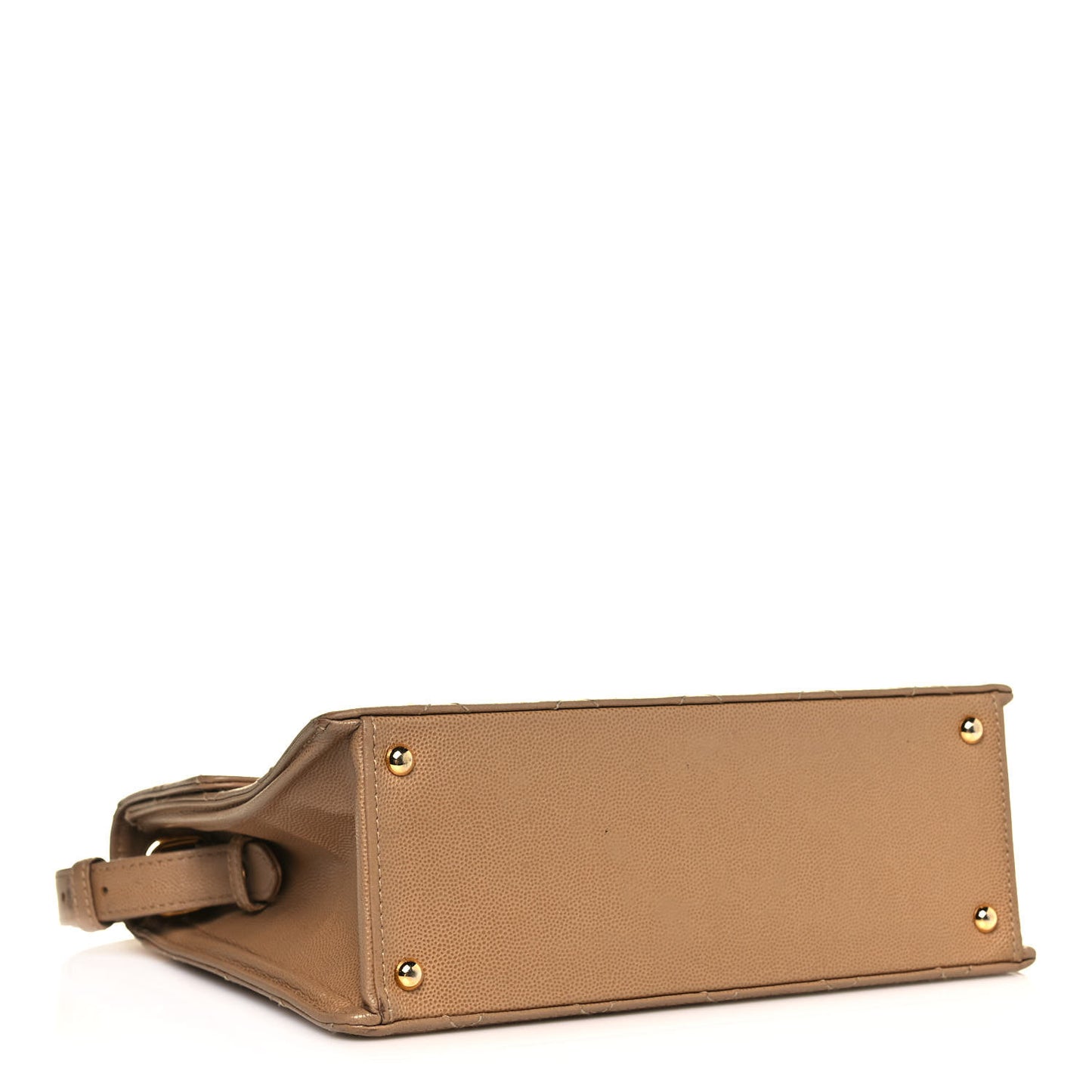 Caviar Stitched Medium Flap Beige