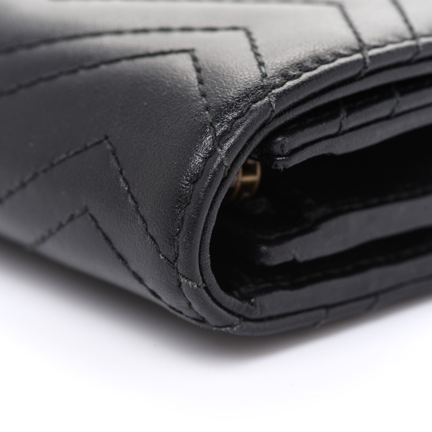 Gucci Calfskin Matelasse GG Marmont Medium Wallet Black 10 of 10