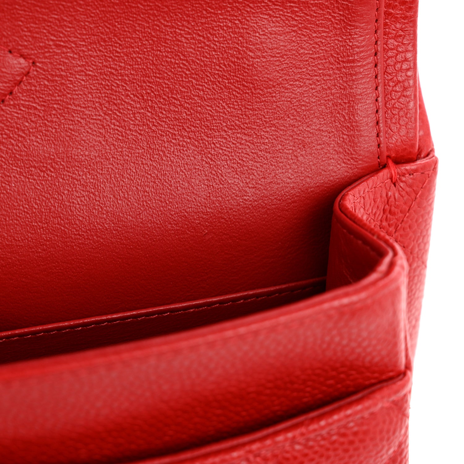 Chanel Caviar Quilted Medium Double Flap Red 11 of 13