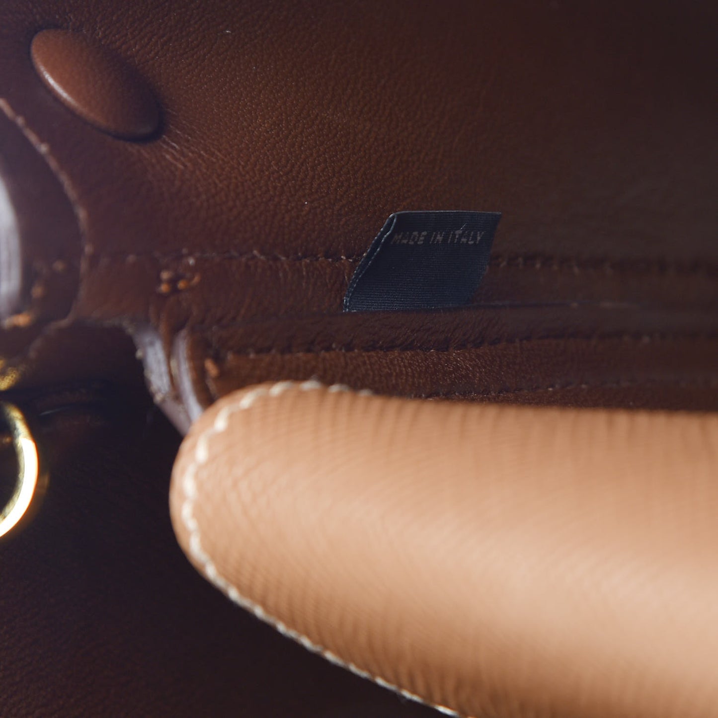 Saffiano Cuir Medium Double Bag Cannella Cocco