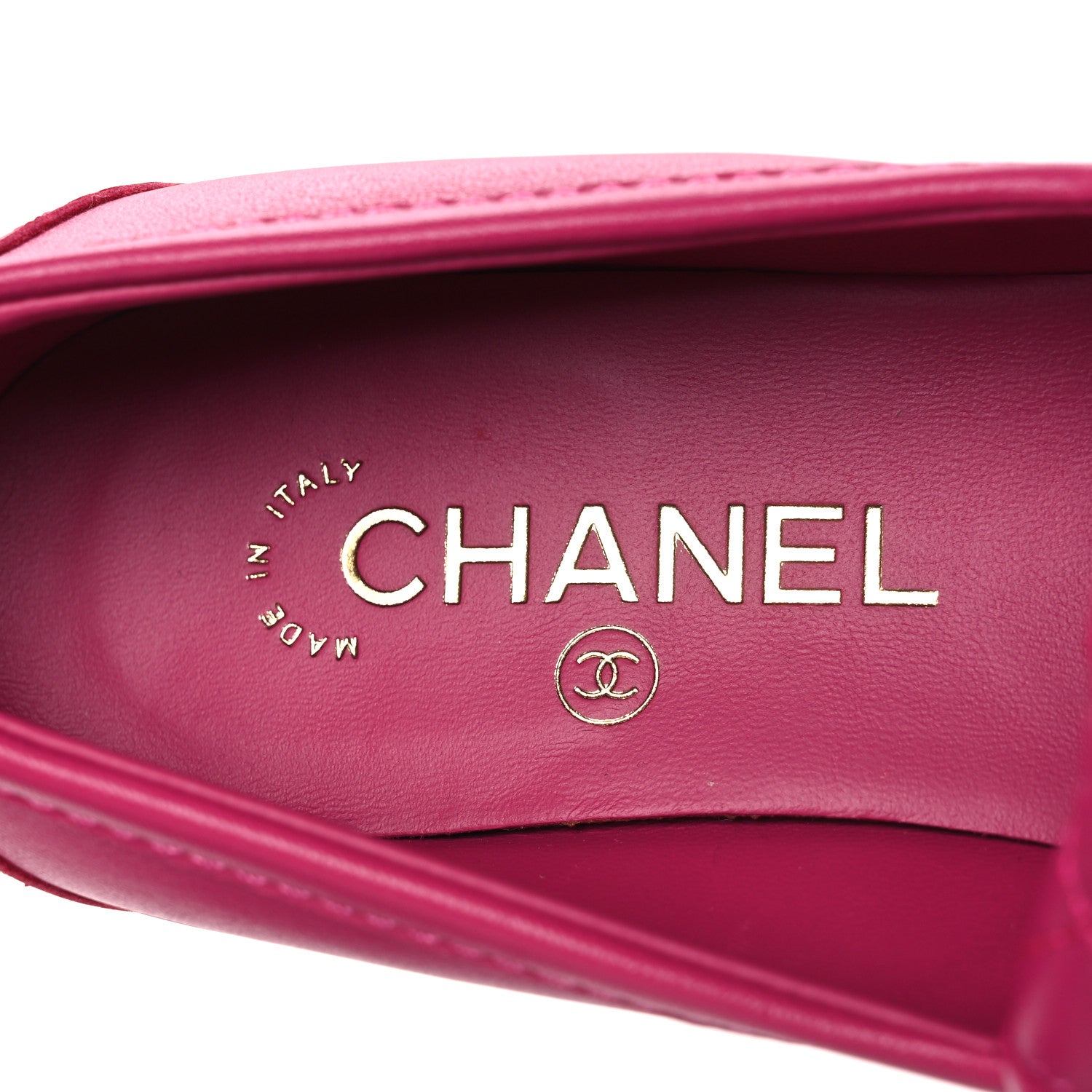 Chanel Lambskin Quilted CC Turnlock Loafers 39 Fuchsia 9 of 12