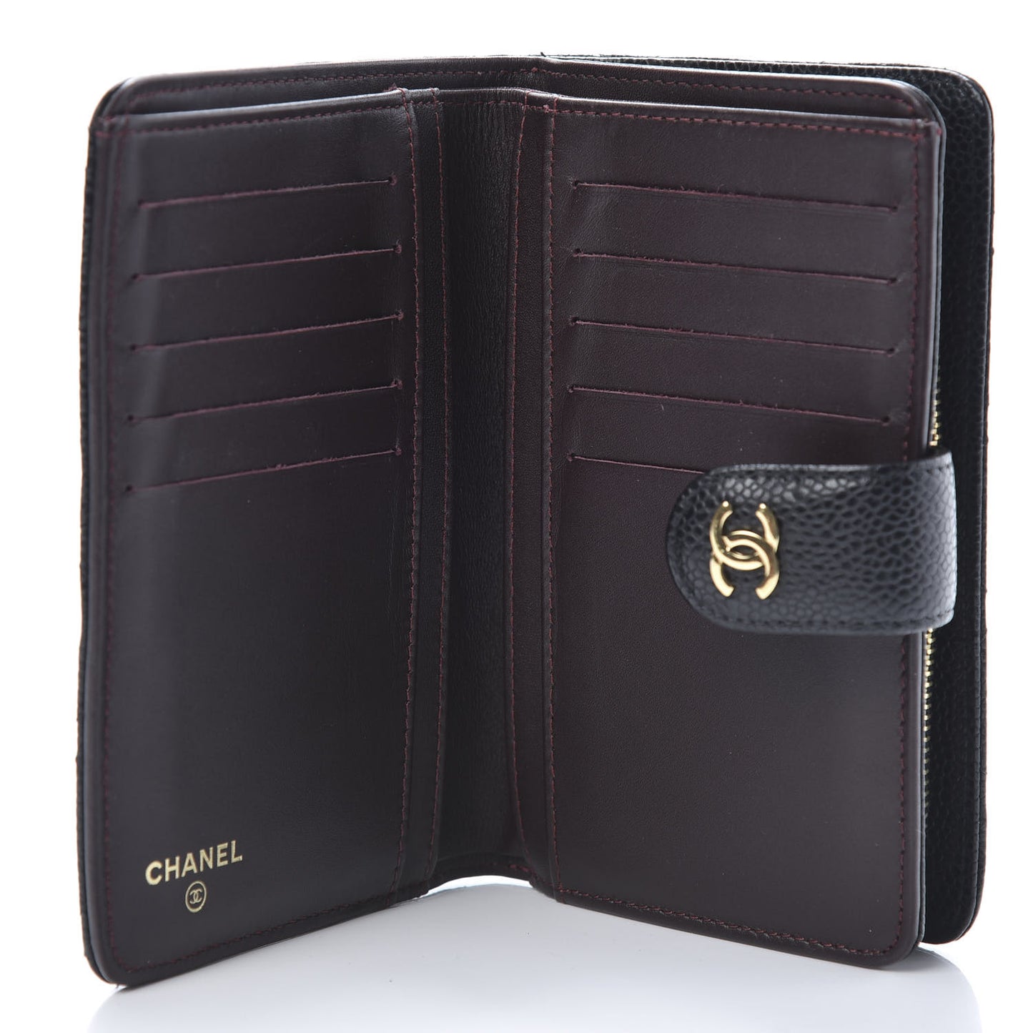 Caviar Quilted CC French Wallet Black