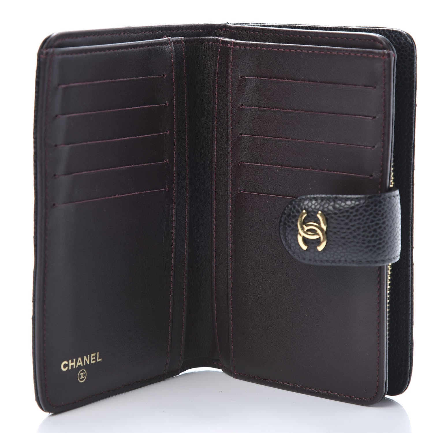 Chanel Caviar Quilted CC French Wallet Black 5 of 12