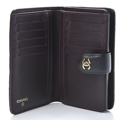 Chanel Caviar Quilted CC French Wallet Black 5 of 12