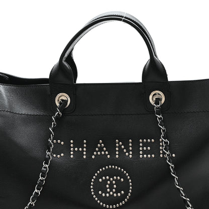 Chanel Caviar Medium Studded Deauville Tote Black 8 of 12