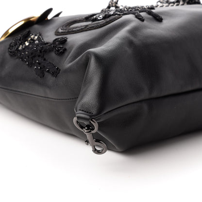 Marc Jacobs Calfskin Large Wingman Badges Shopping Tote Black 6 of 10