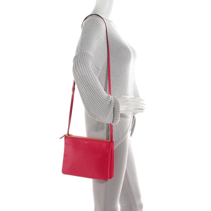 Celine Lambskin Large Trio Crossbody Bag Fuchsia 2 of 8