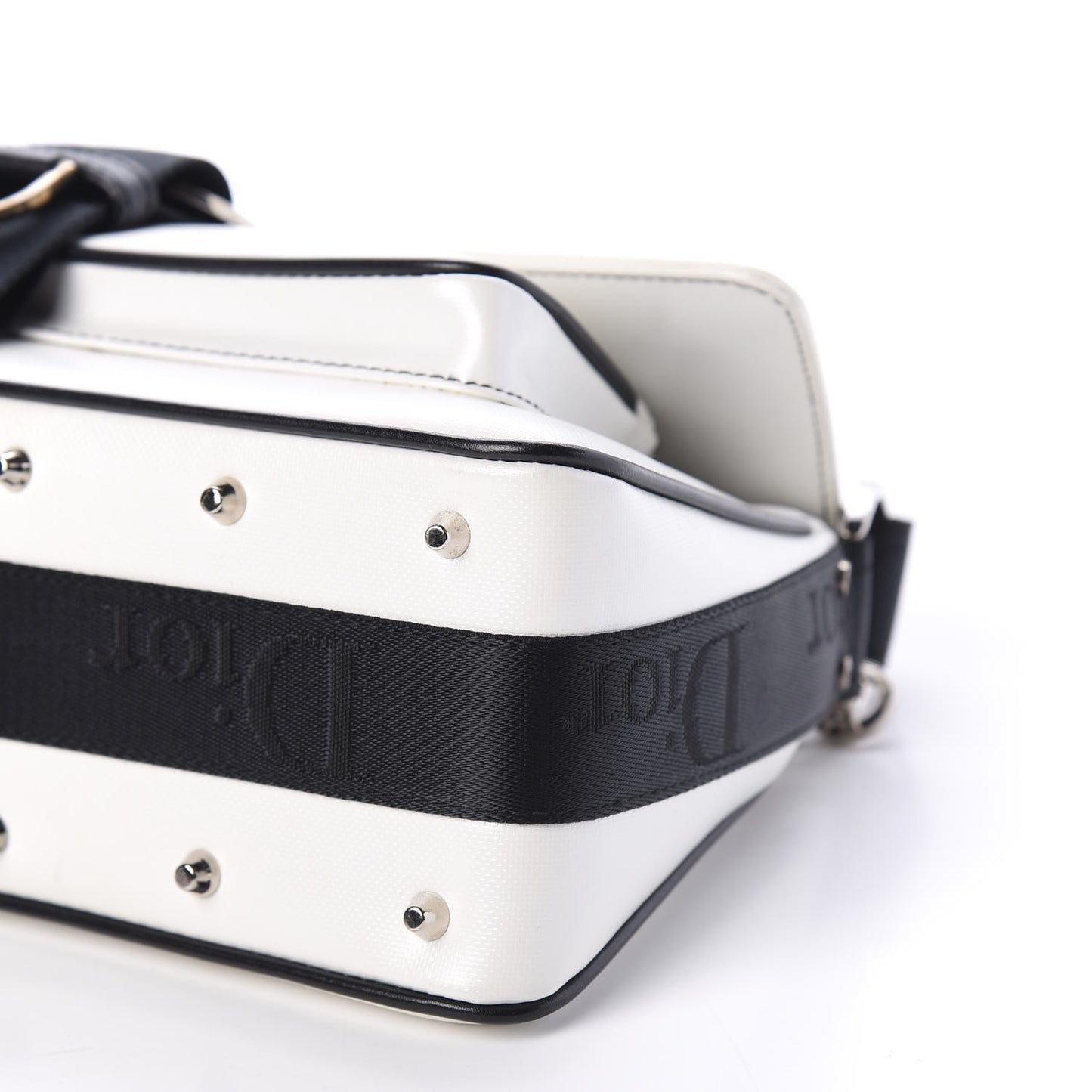 Coated Canvas Crystal Hardcore Bag White