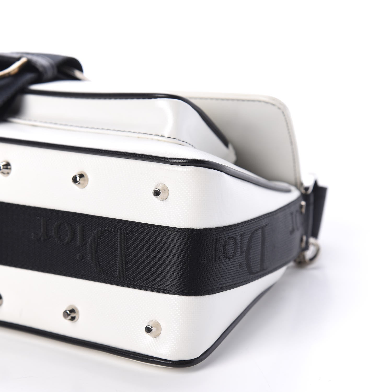 Christian Dior Coated Canvas Crystal Hardcore Bag White 6 of 10